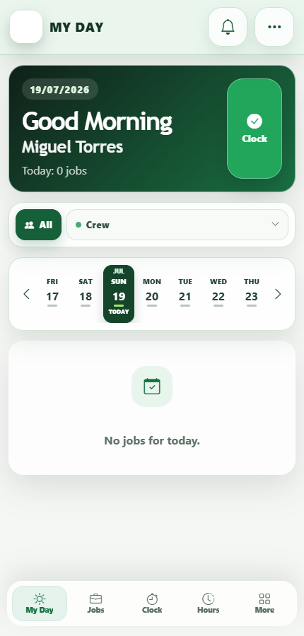 Aureo Job — Field — My Day on iPhone 17 Pro Max
